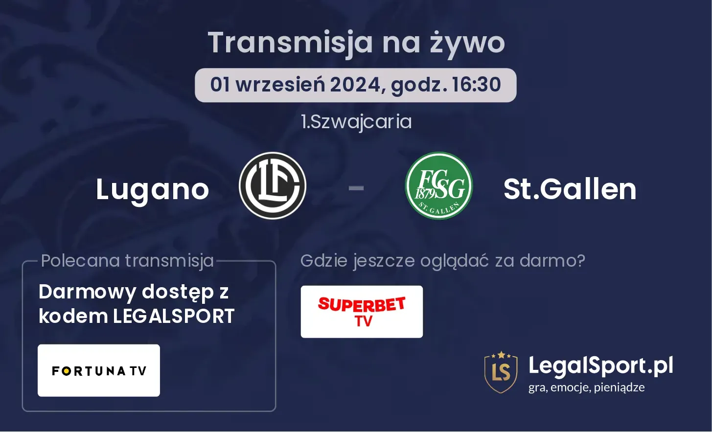 Lugano - St.Gallen transmisja na żywo