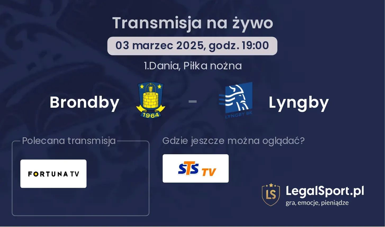 Brondby - Lyngby gdzie oglądać?