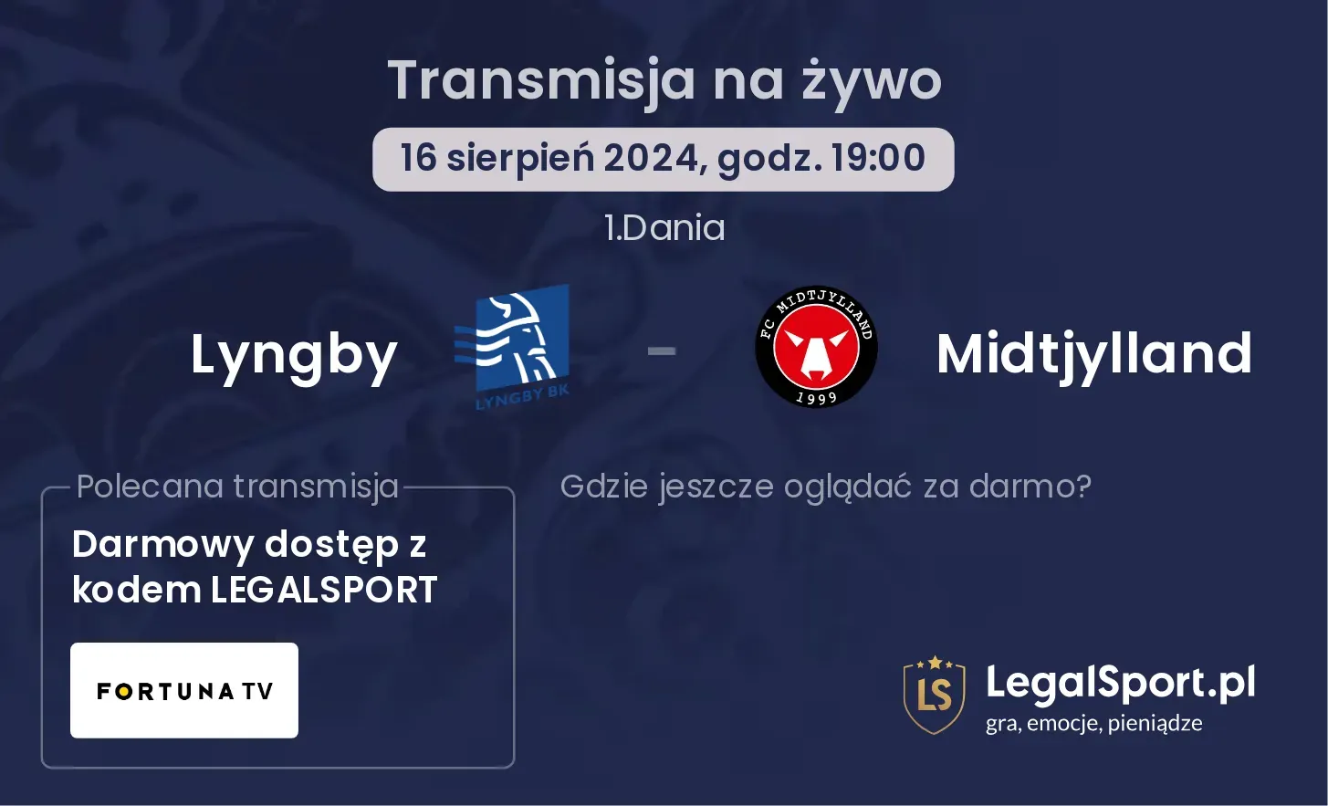 Lyngby - Midtjylland transmisja na żywo