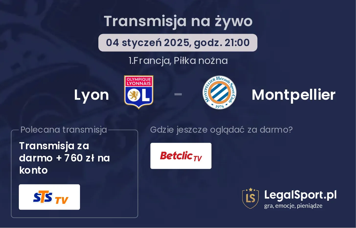 Lyon - Montpellier transmisja na żywo