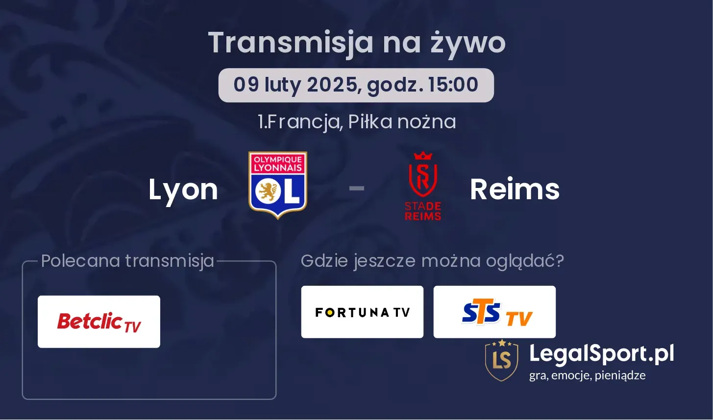 Lyon - Reims transmisja na żywo