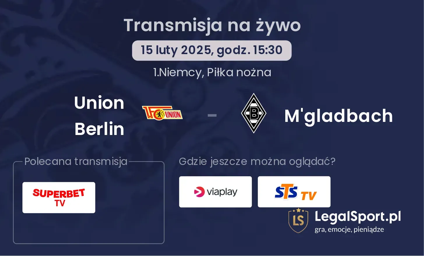 M'gladbach - Union Berlin gdzie oglądać? 28.09, godz. 15:30