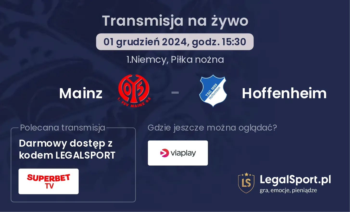 Mainz - Hoffenheim transmisja na żywo