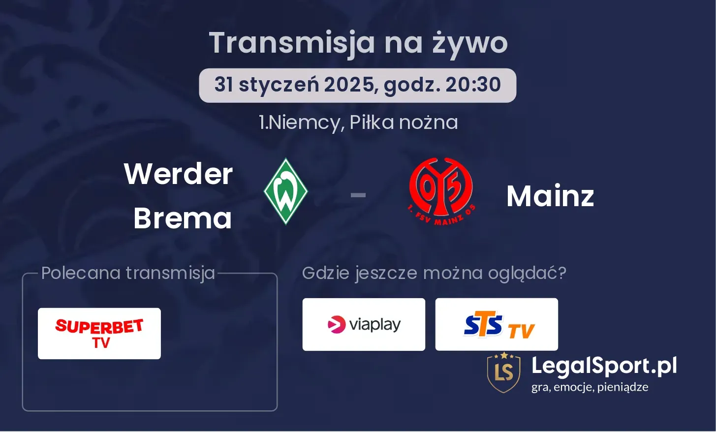 Werder Brema - Mainz gdzie oglądać?