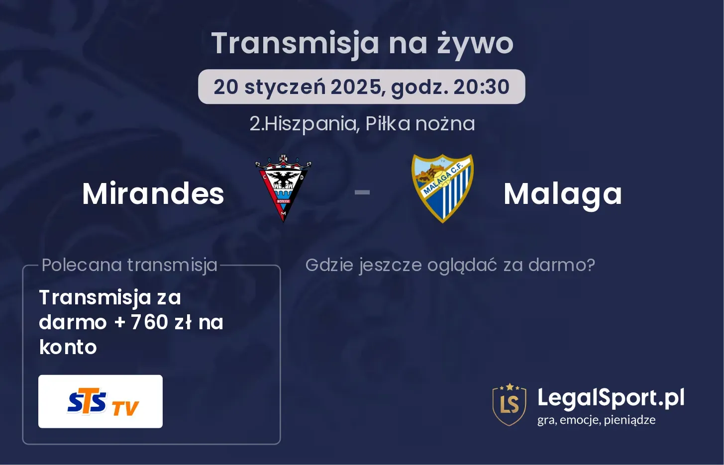 Mirandes - Malaga gdzie oglądać?