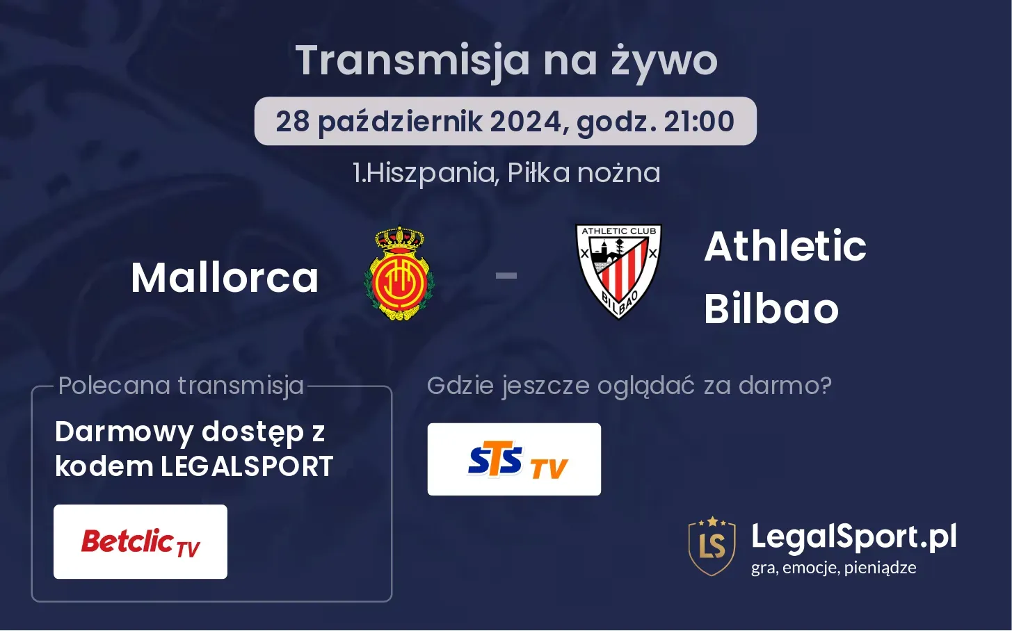 Mallorca - Athletic Bilbao transmisja na żywo