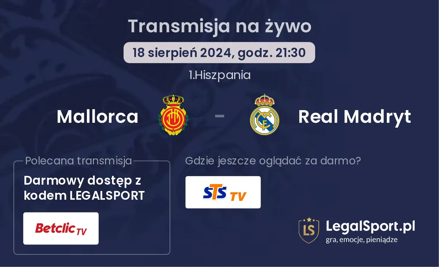 Mallorca - Real Madryt transmisja na żywo