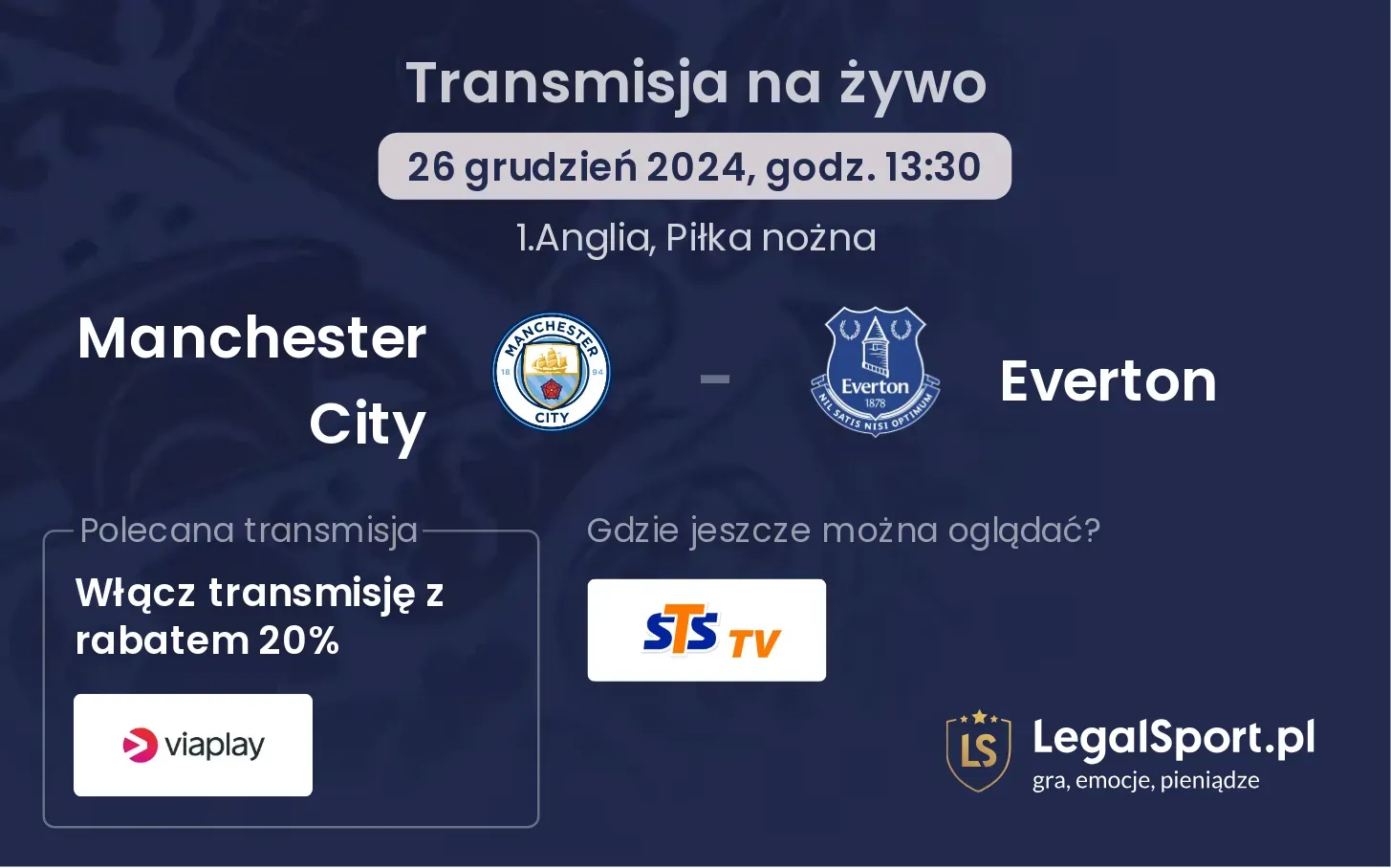 Manchester City - Everton gdzie oglądać?