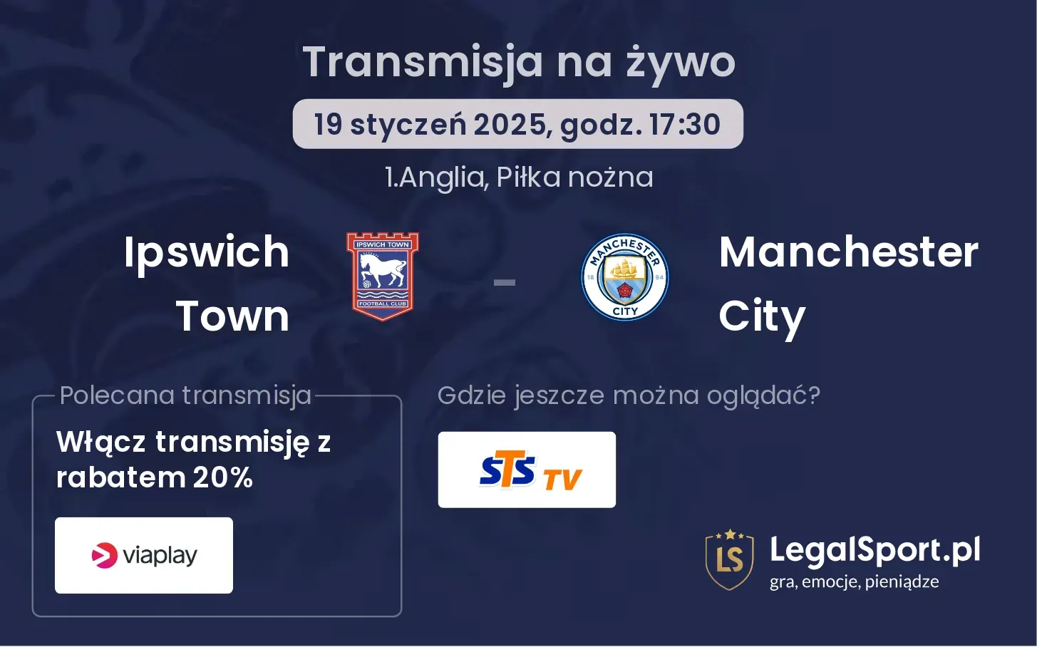 Ipswich Town - Manchester City gdzie oglądać?