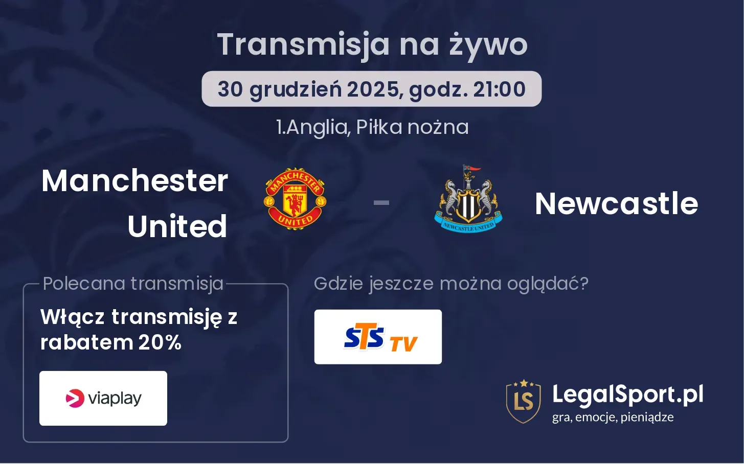 Manchester United - Newcastle transmisja na żywo