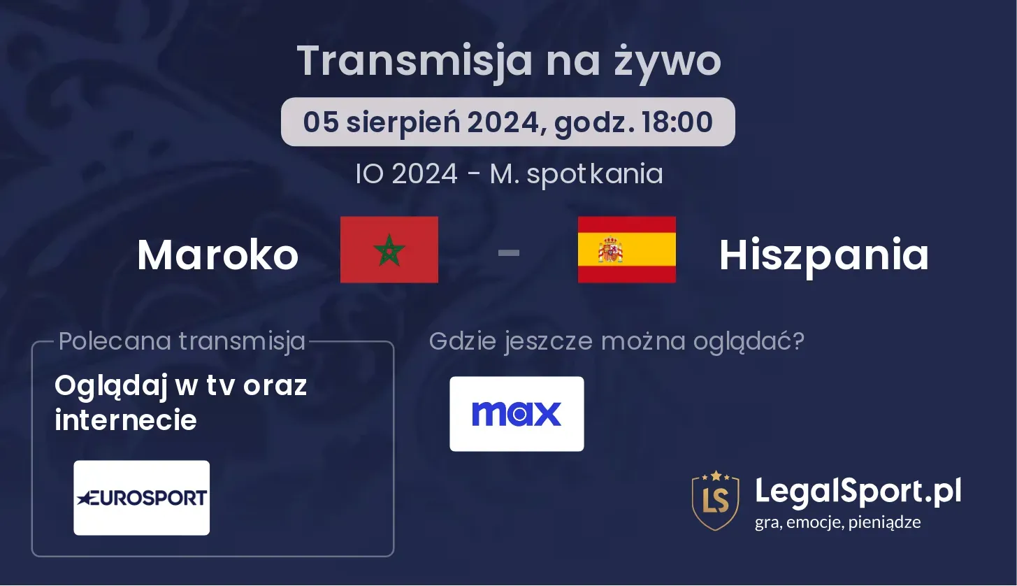 Maroko - Hiszpania transmisja na żywo