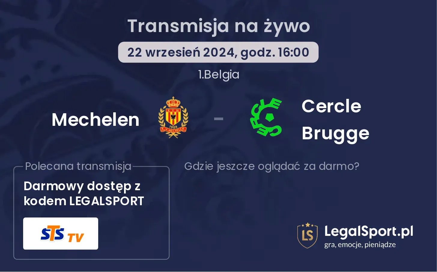 Mechelen - Cercle Brugge transmisja na żywo