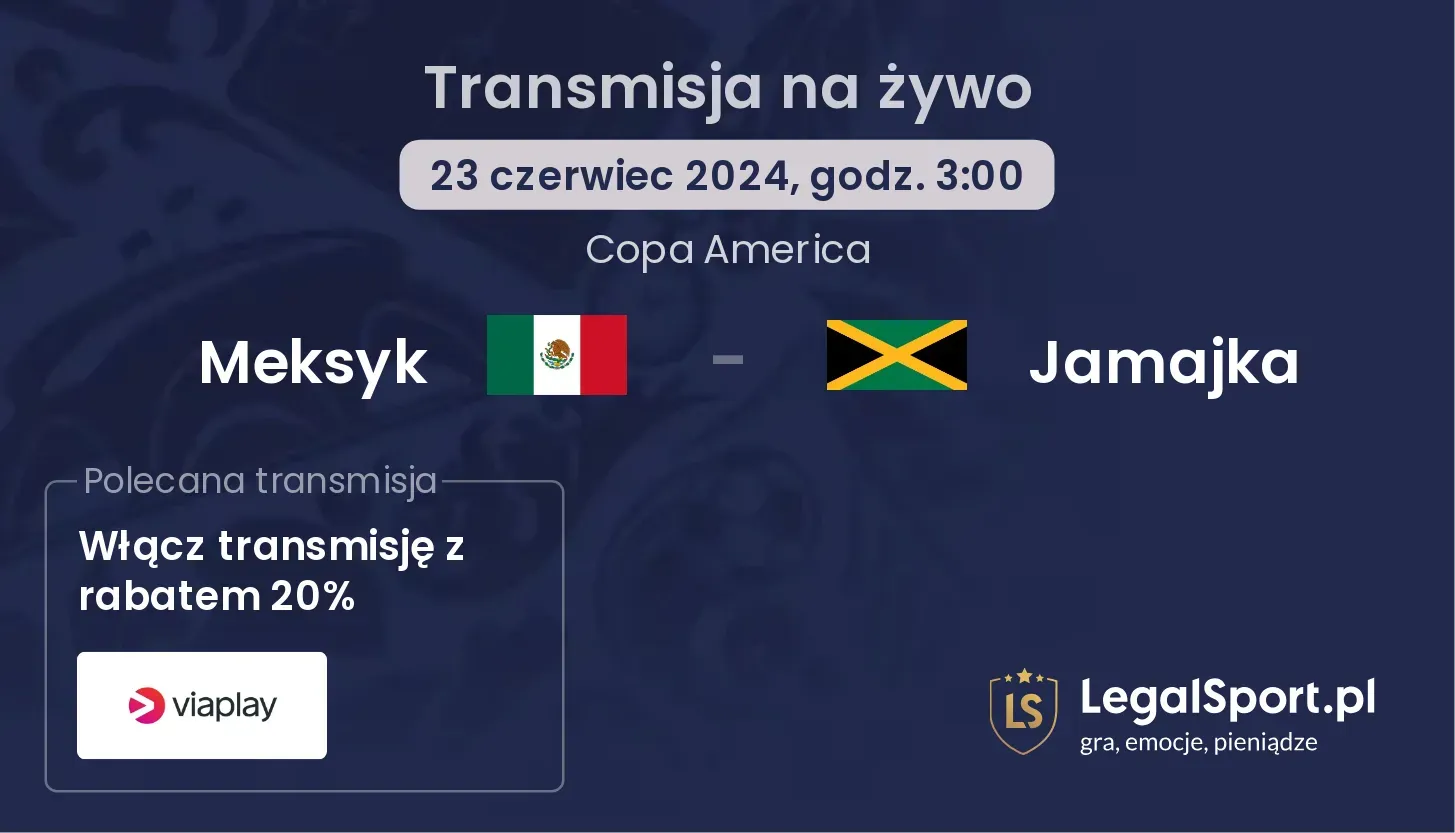 Meksyk - Jamajka transmisja na żywo