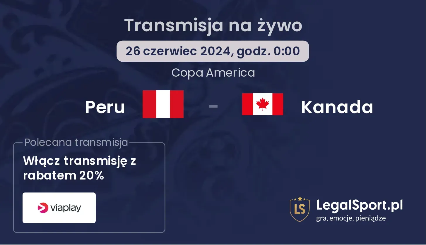 Peru - Kanada transmisja na żywo