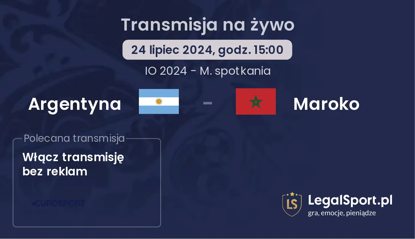 Argentyna - Maroko transmisja na żywo