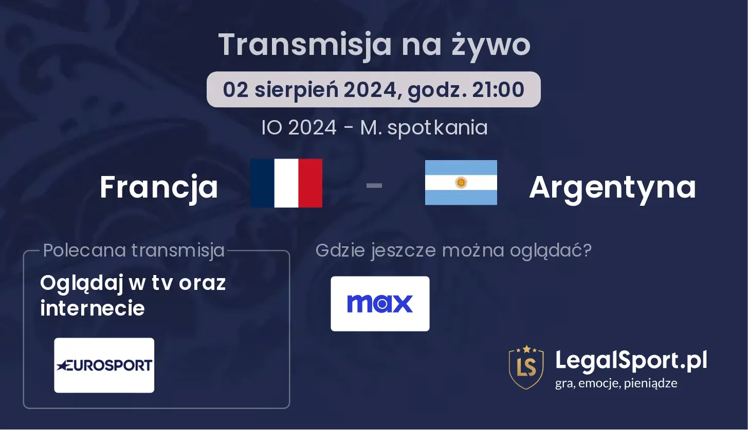 Francja - Argentyna transmisja na żywo