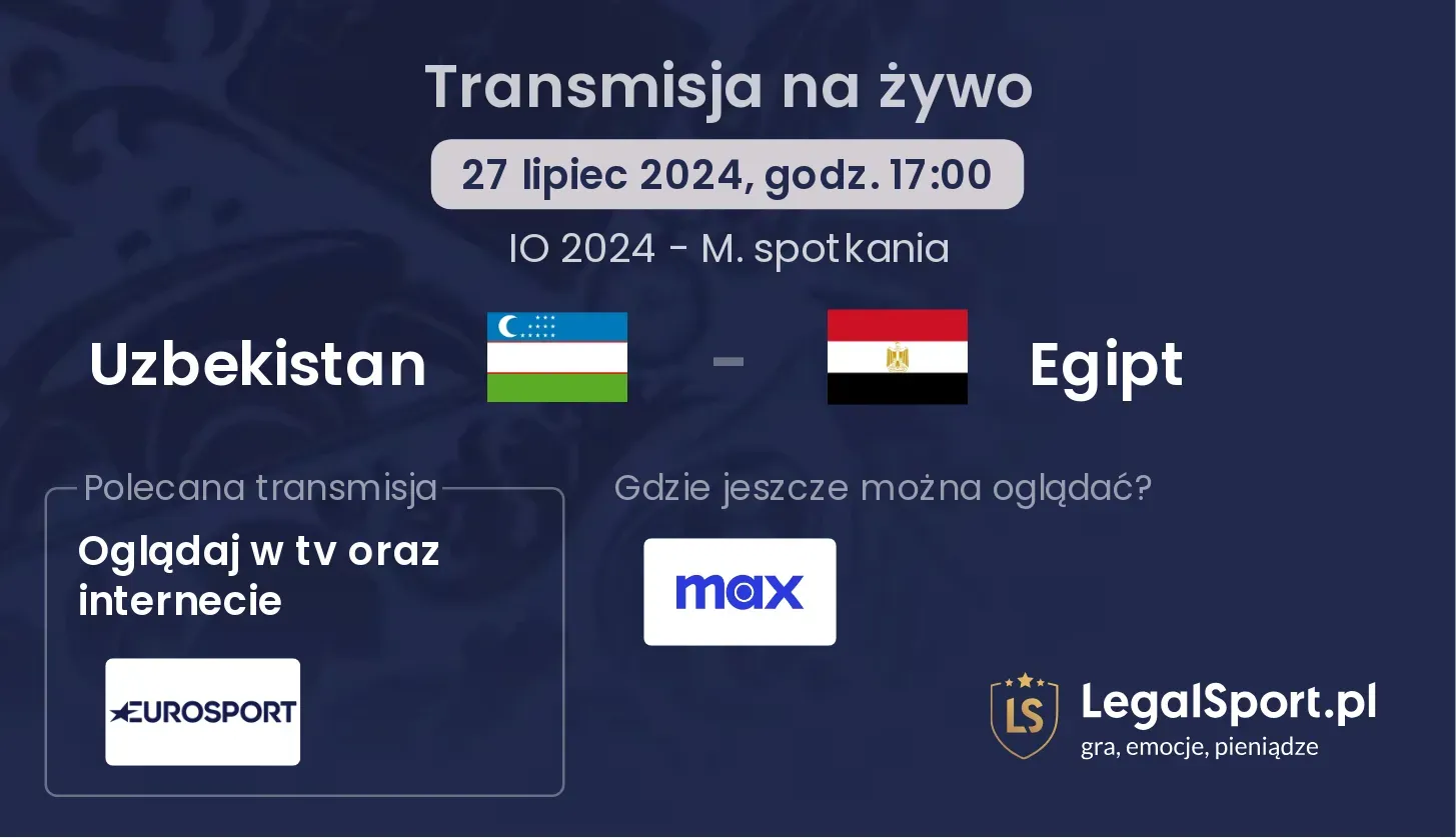 Uzbekistan - Egipt transmisja na żywo