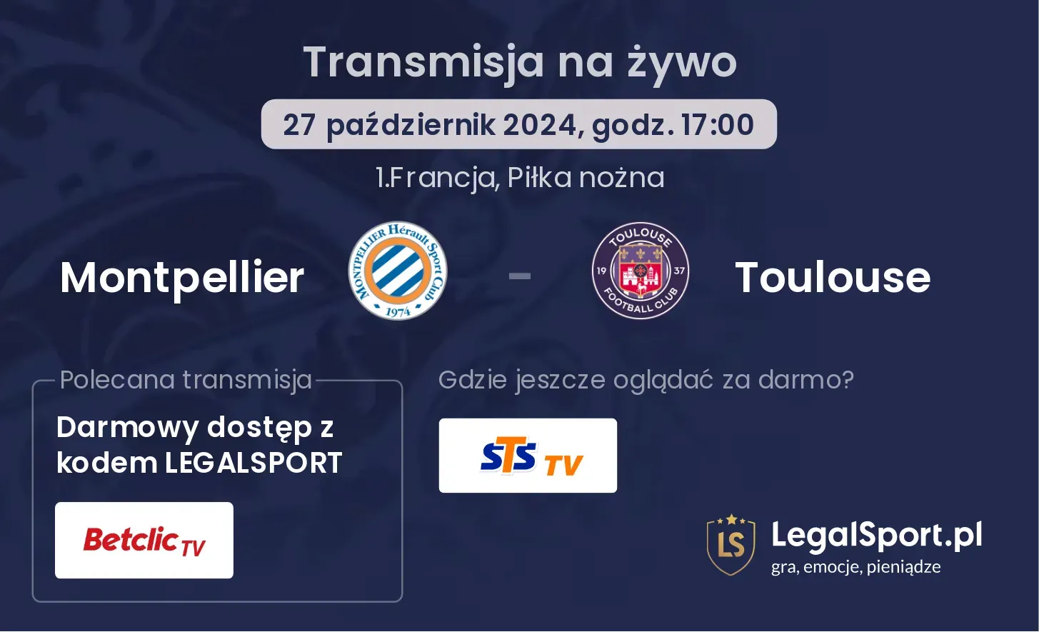 Montpellier - Toulouse transmisja na żywo