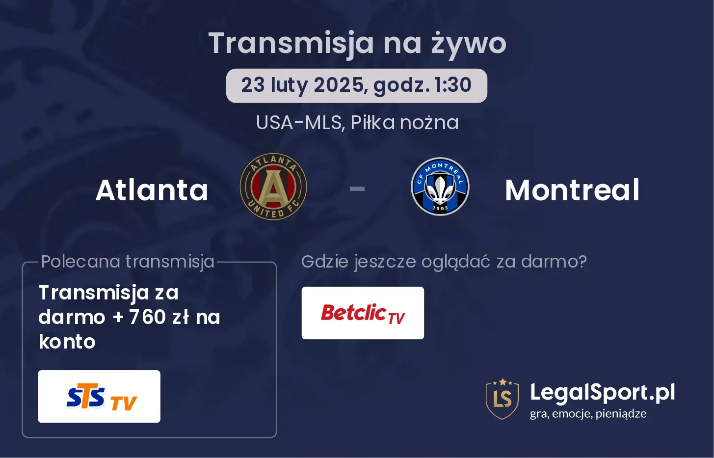 Atlanta - Montreal gdzie oglądać transmisję?