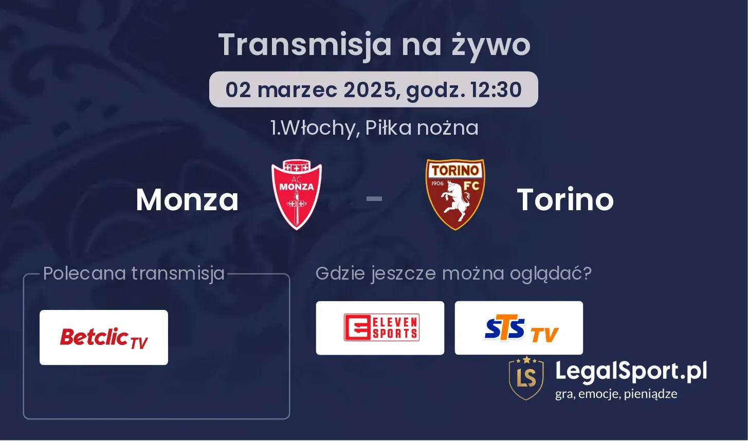 Monza - Torino transmisja na żywo