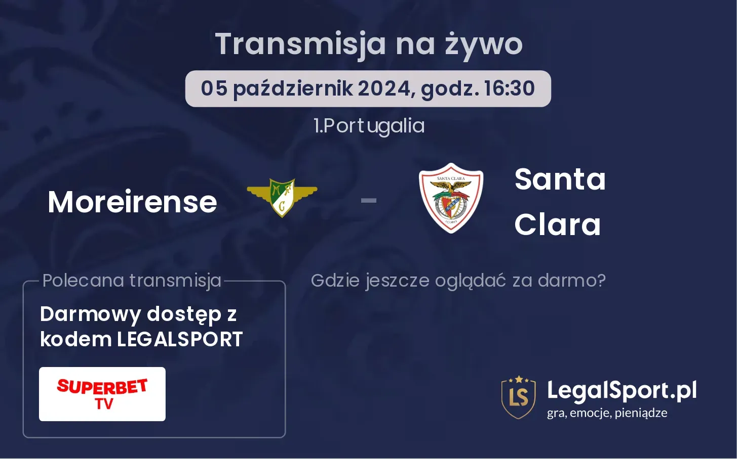 Moreirense - Santa Clara transmisja na żywo