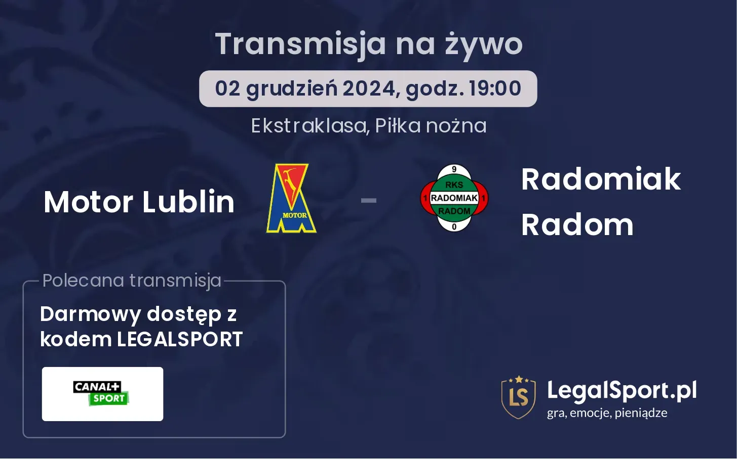 Motor Lublin - Radomiak Radom transmisja na żywo