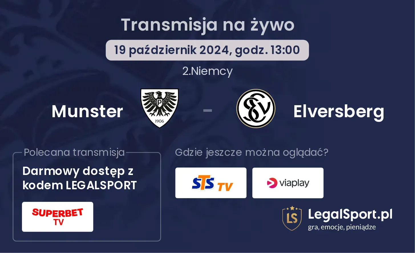 Munster - Elversberg transmisja na żywo