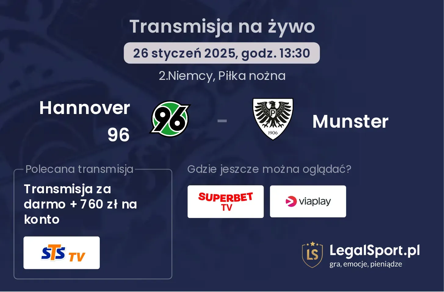 Hannover 96 - Munster gdzie oglądać?