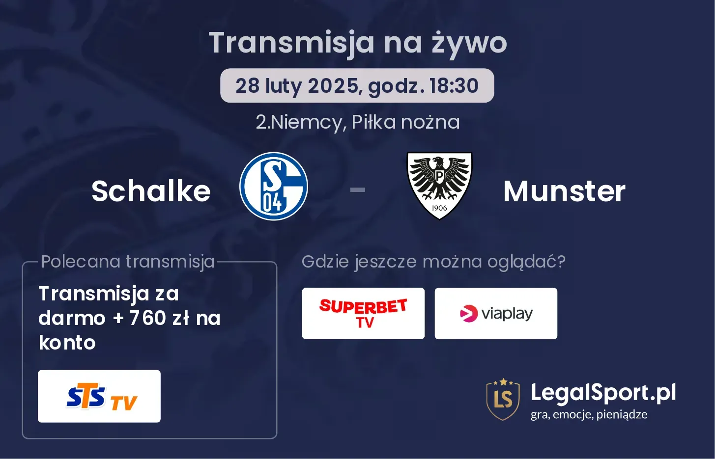 Schalke - Munster gdzie oglądać?