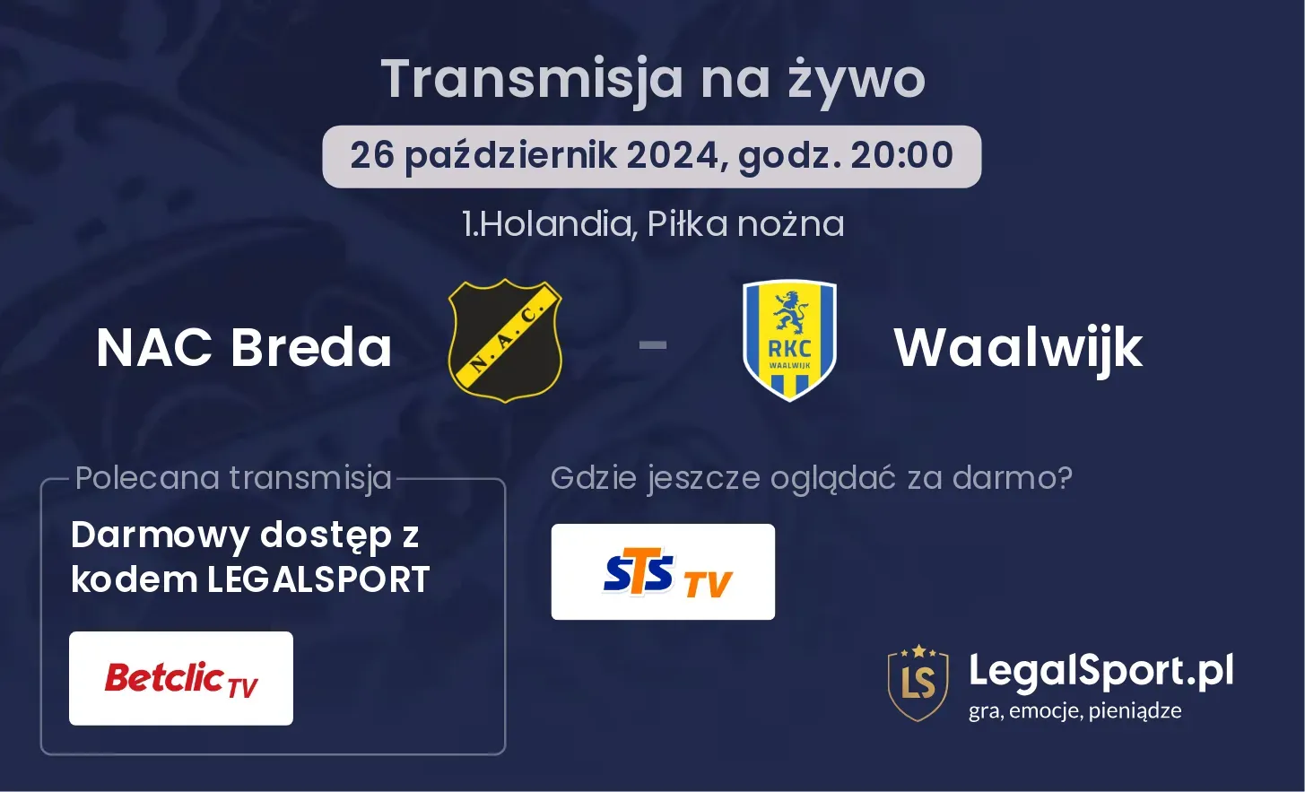 NAC Breda - Waalwijk transmisja na żywo