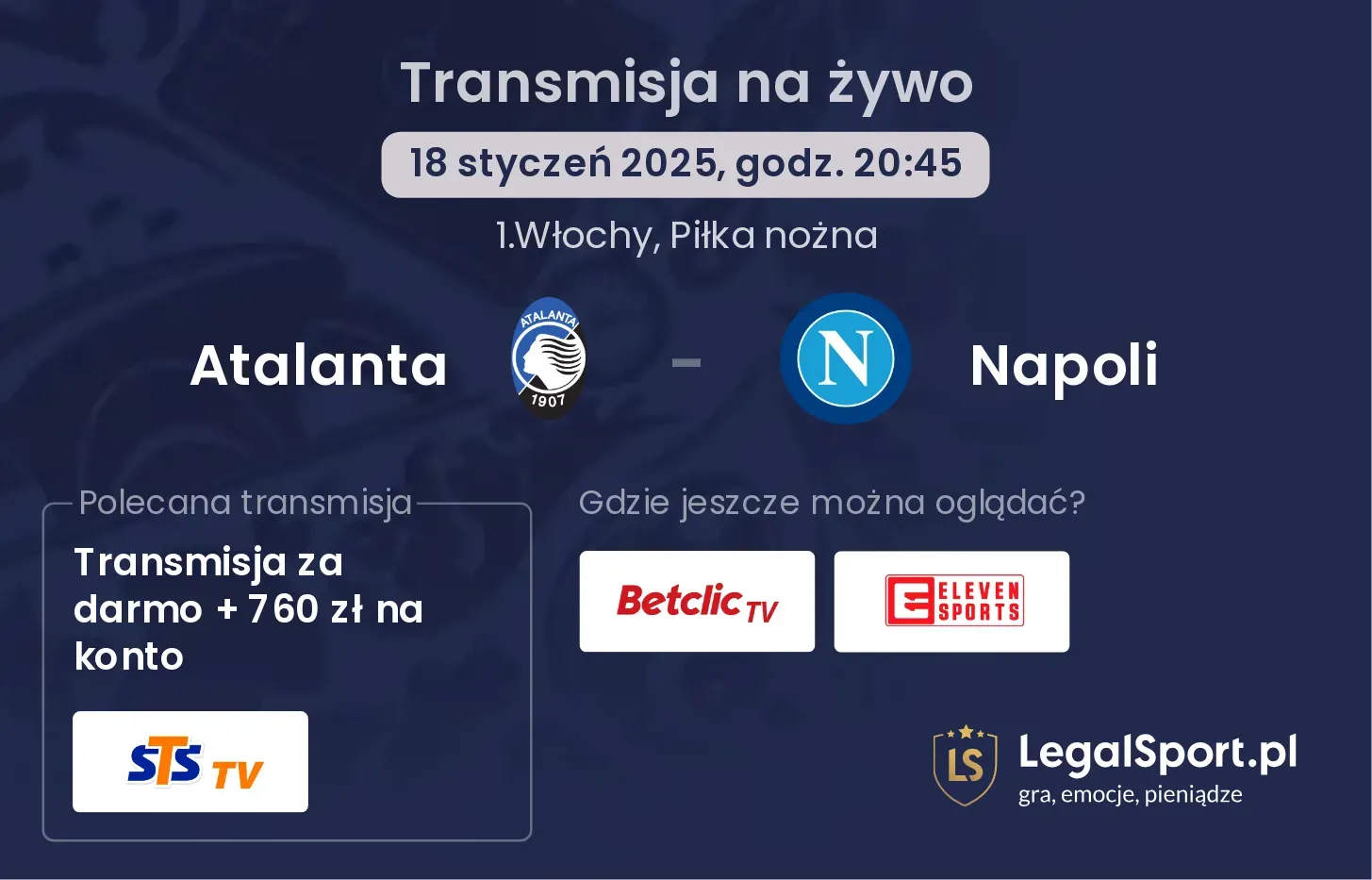 Atalanta - Napoli gdzie oglądać?