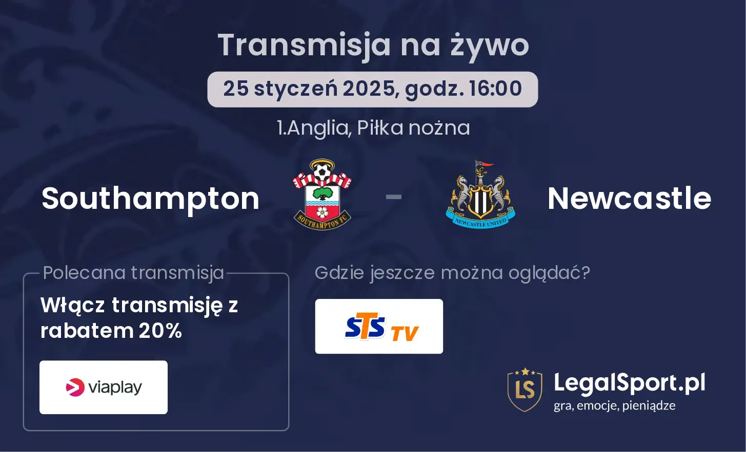 Southampton - Newcastle gdzie oglądać?