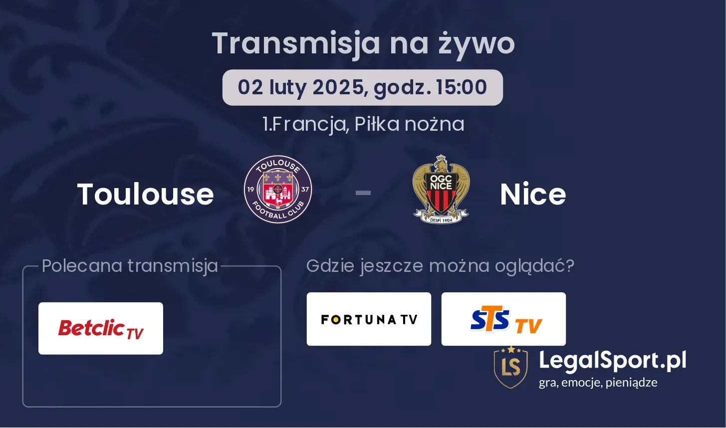 Toulouse - Nice gdzie oglądać?