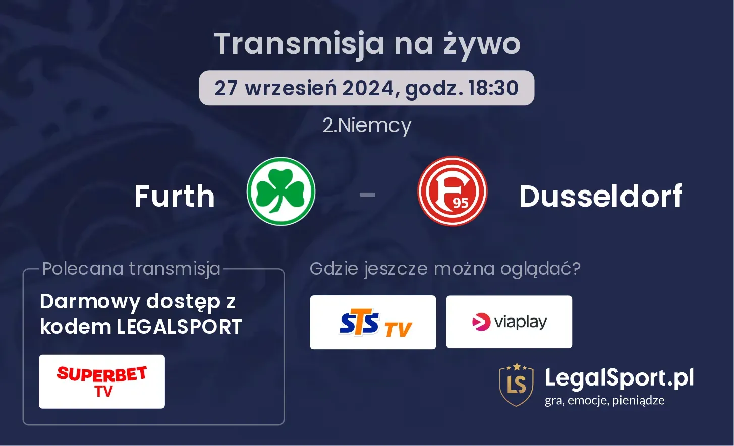 Furth - Dusseldorf transmisja na żywo