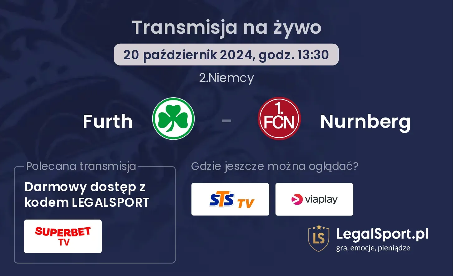 Furth - Nurnberg transmisja na żywo