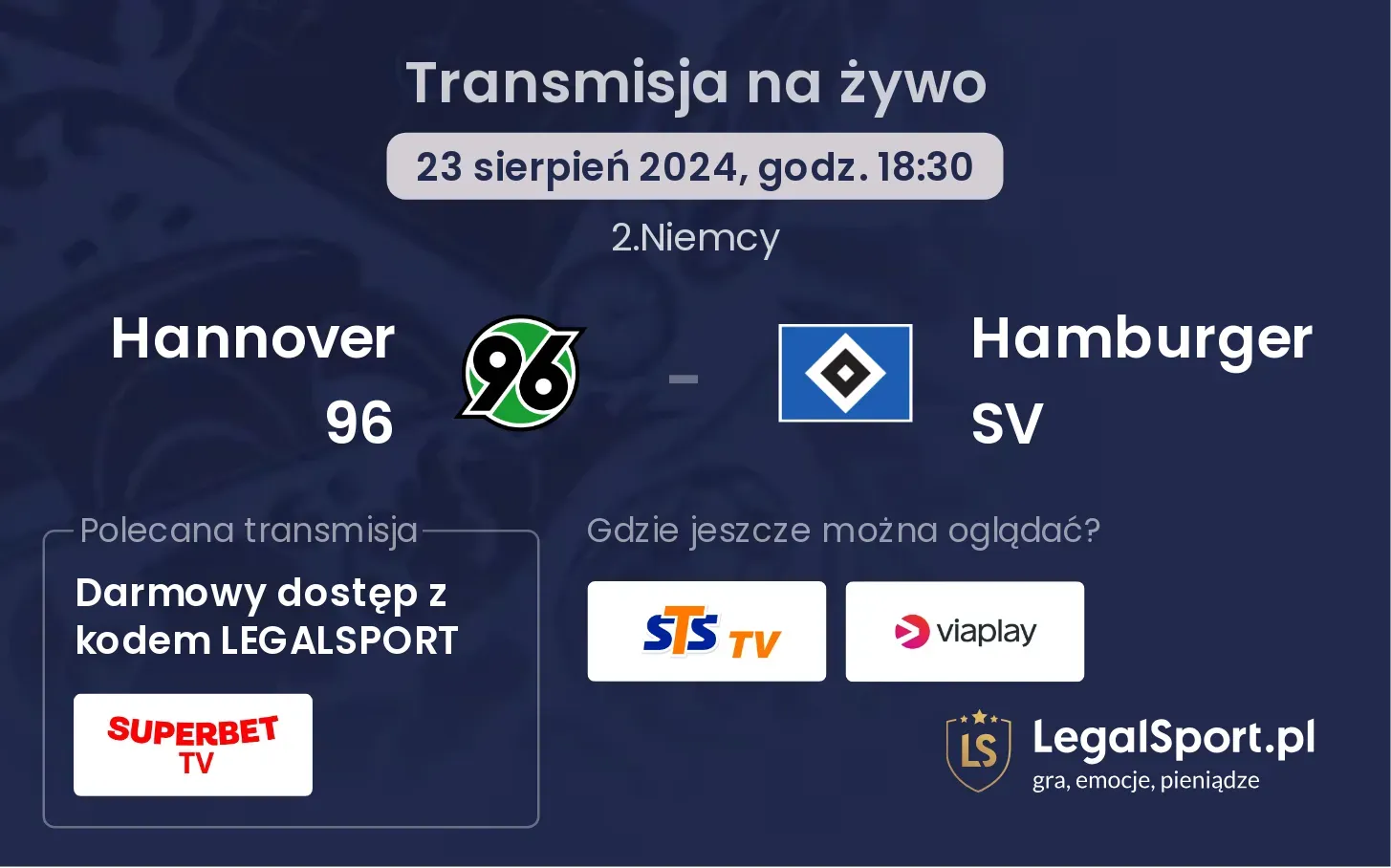 Hannover 96 - Hamburger SV transmisja na żywo