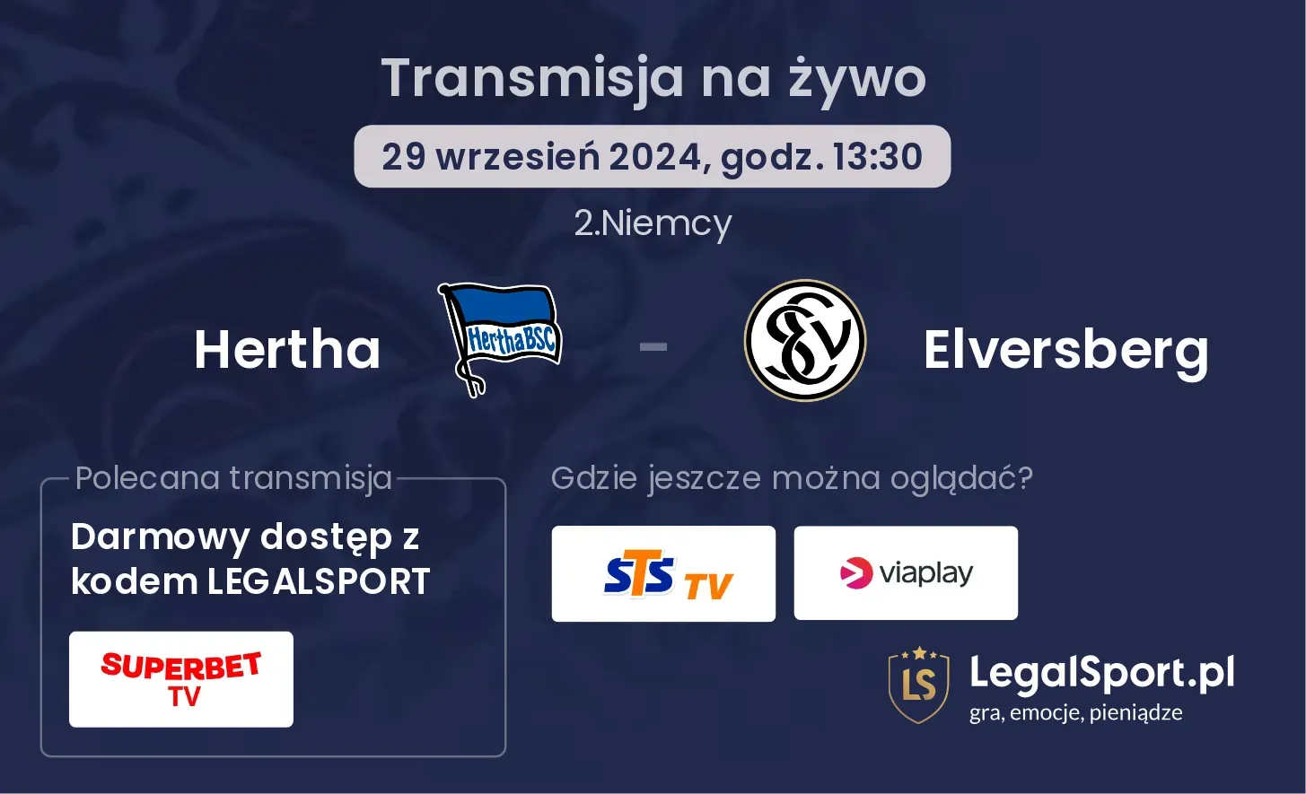 Hertha - Elversberg transmisja na żywo