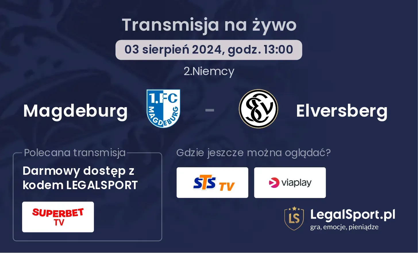 Magdeburg - Elversberg transmisja na żywo