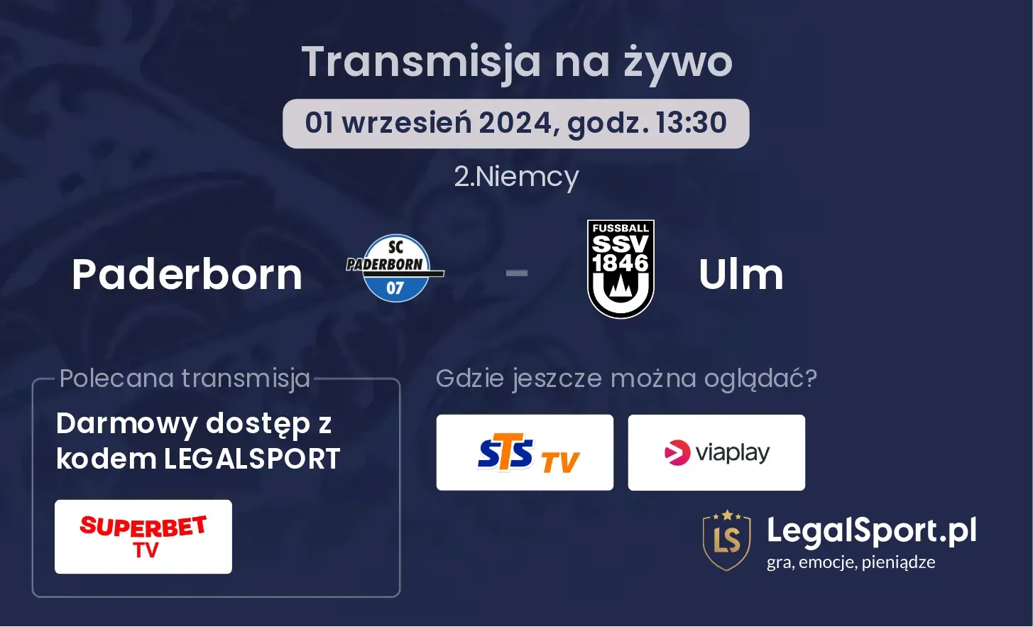 Paderborn - Ulm transmisja na żywo