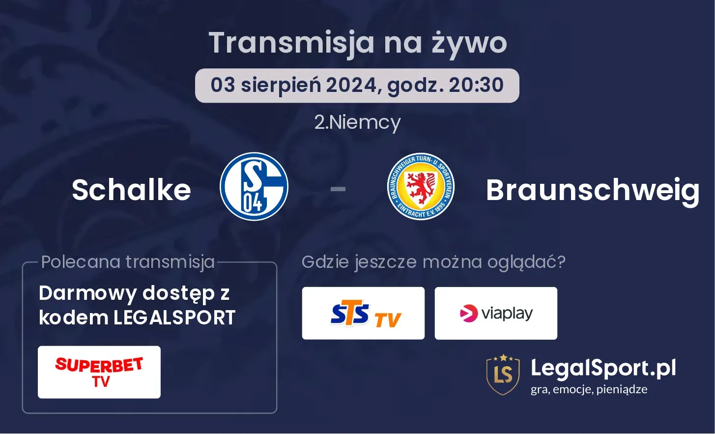 Schalke - Braunschweig transmisja na żywo