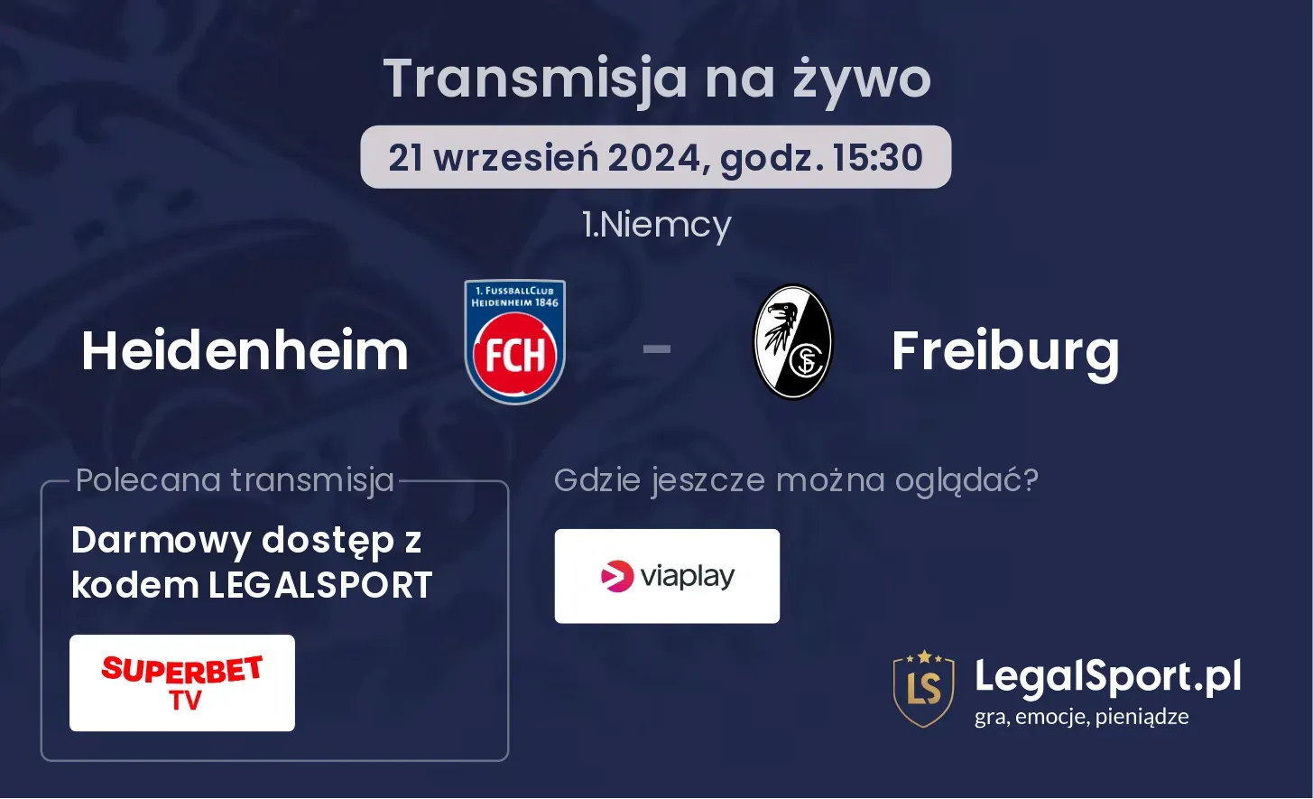 Heidenheim - Freiburg transmisja na żywo