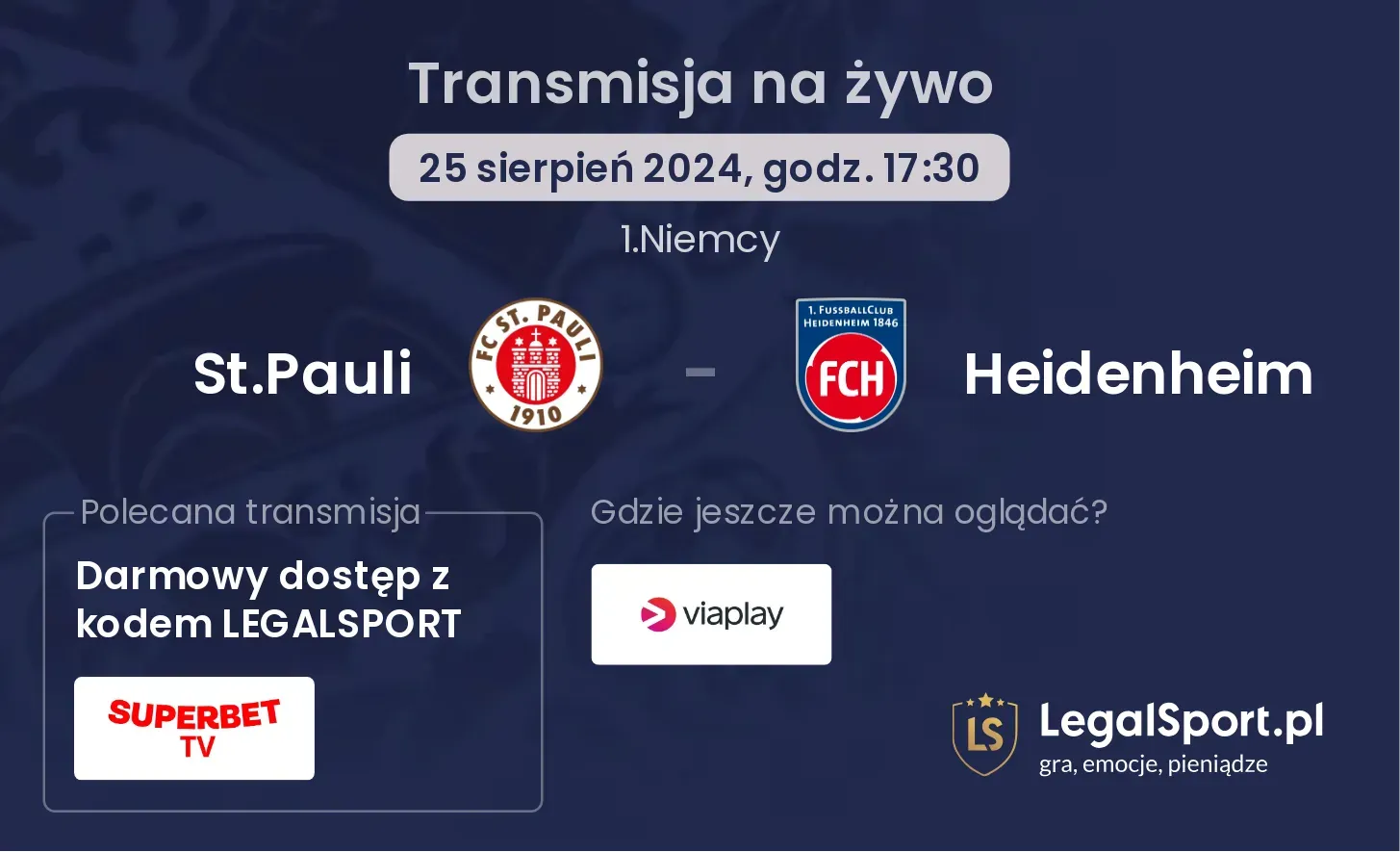 St.Pauli - Heidenheim transmisja na żywo