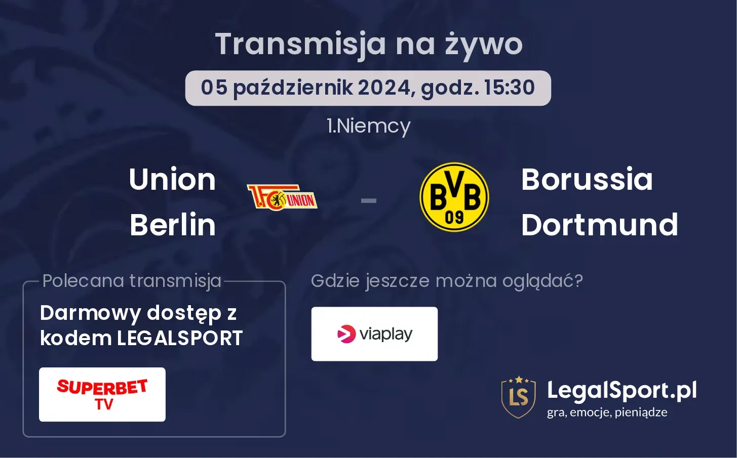 Union Berlin - Borussia Dortmund transmisja na żywo