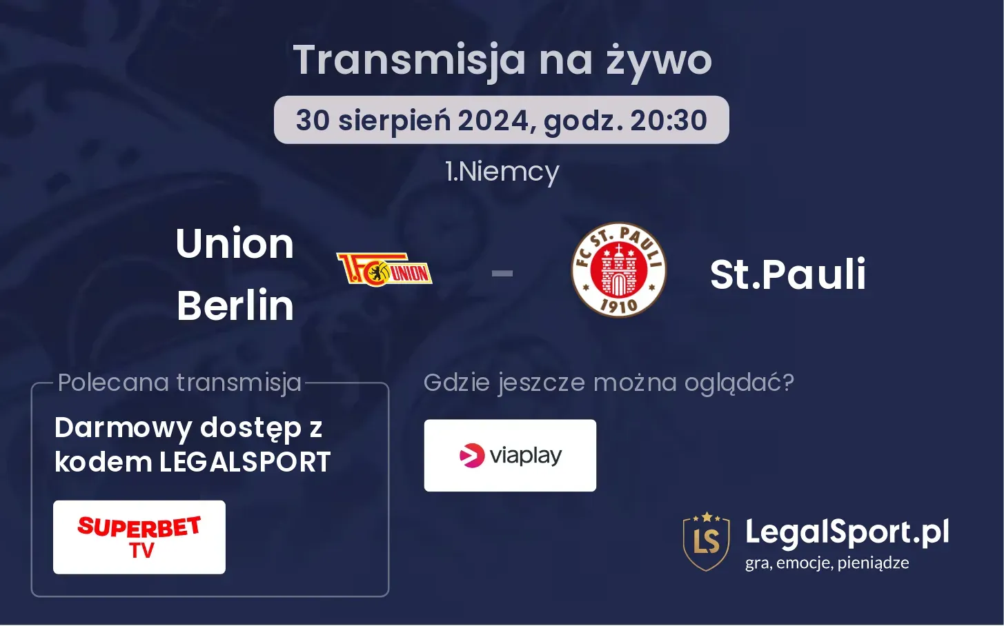 Union Berlin - St.Pauli transmisja na żywo