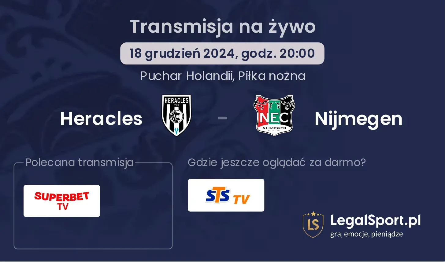 Heracles - Nijmegen gdzie oglądać?