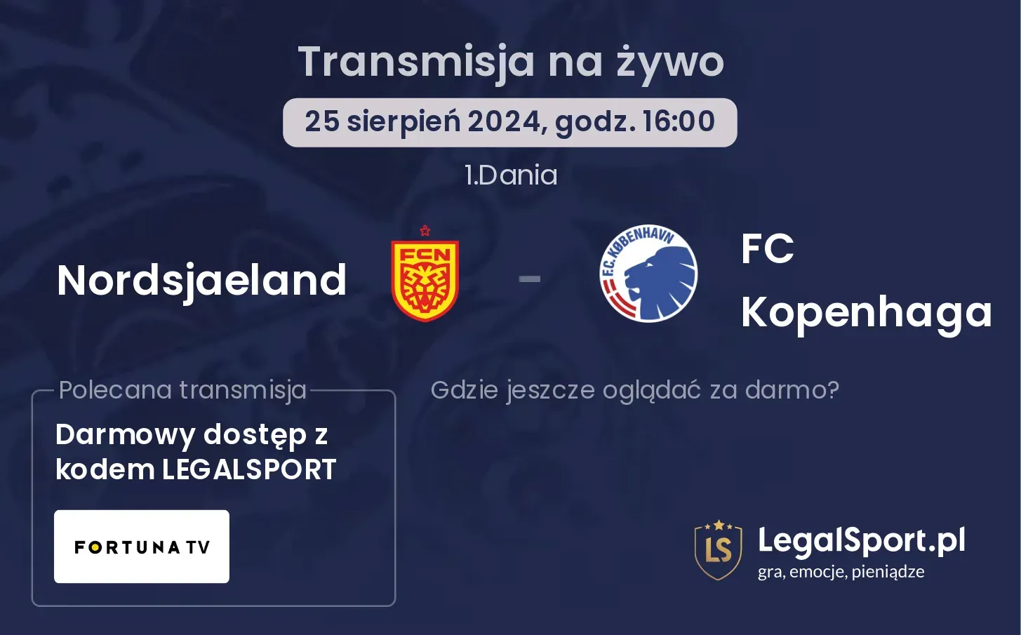 Nordsjaeland - FC Kopenhaga transmisja na żywo