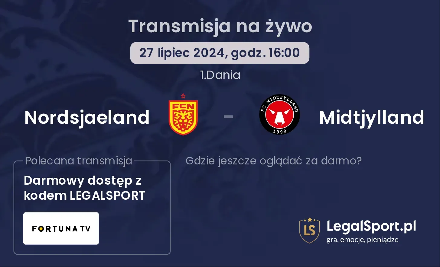 Nordsjaeland - Midtjylland transmisja na żywo