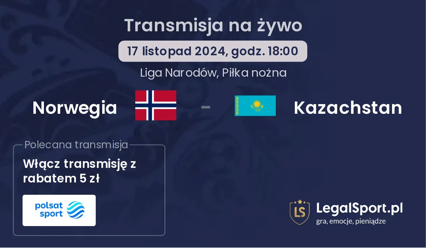 Norwegia - Kazachstan transmisja na żywo