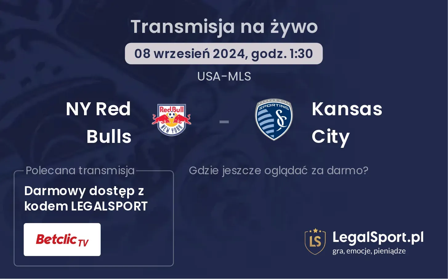 NY Red Bulls - Kansas City transmisja na żywo