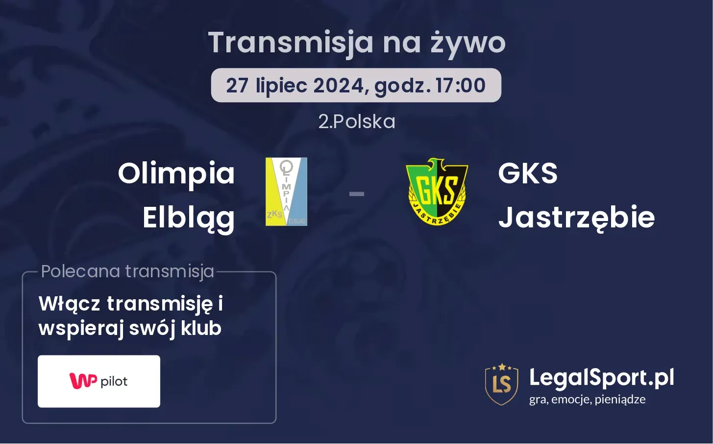 Olimpia Elbląg - GKS Jastrzębie transmisja na żywo